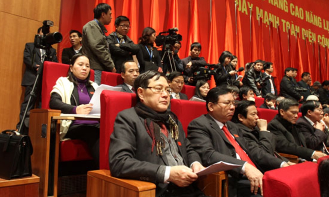 Đại hội nghe báo cáo tiếp thu giải trình về một số vấn đề còn có ý kiến khác nhau - Ảnh: LQP.