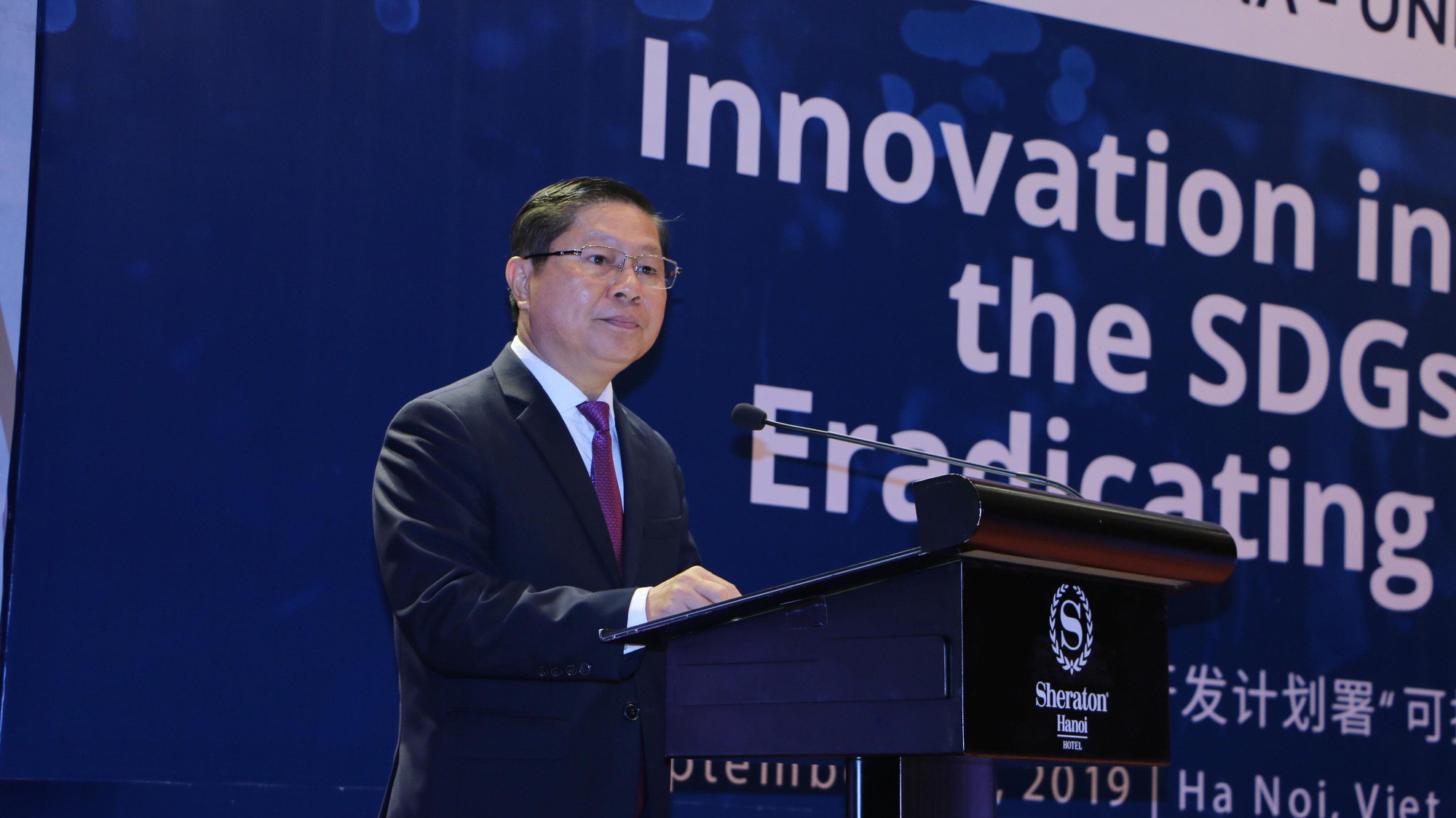 Thứ trưởng Bộ Lao động - Thương binh và Xã hội Lê Tấn Dũng tại hội nghị. Ảnh - N.Dương. 