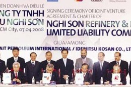 Dự án Liên hợp Lọc hóa dầu Nghi Sơn đã được khởi động vào đầu tháng 5/2008.