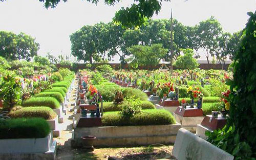 Một góc nghĩa trang Văn Điển hiện nay.<br>