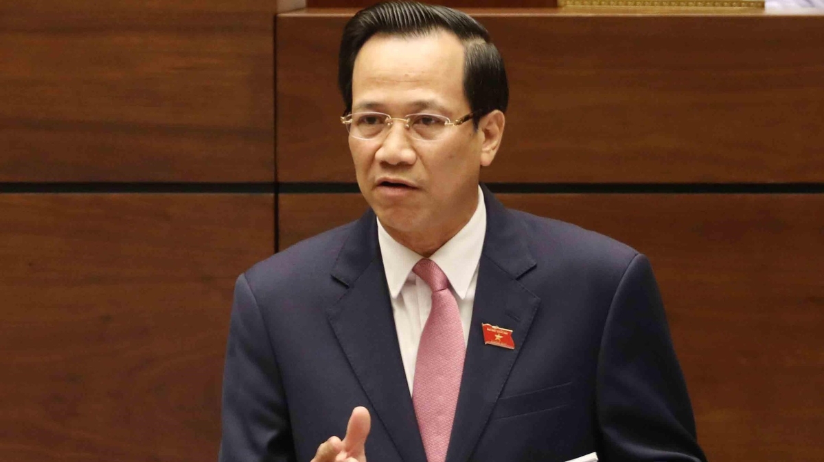 Bộ trưởng Bộ Lao động - Thương binh và xã hội Đào Ngọc Dung trả lời chất vấn trước Quốc hội, ngày 5/6.