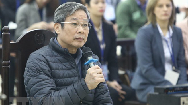 Ông Nguyễn Bắc Son tại phiên toà sáng nay - Ảnh: TTXVN.