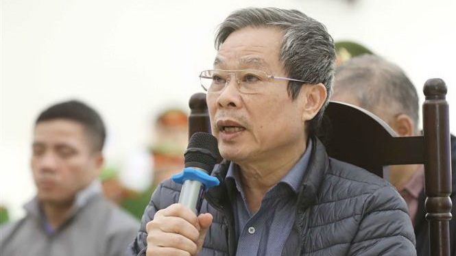 Ông Nguyễn Bắc Son khai nhận tại toà hôm nay. Ảnh: TTXVN