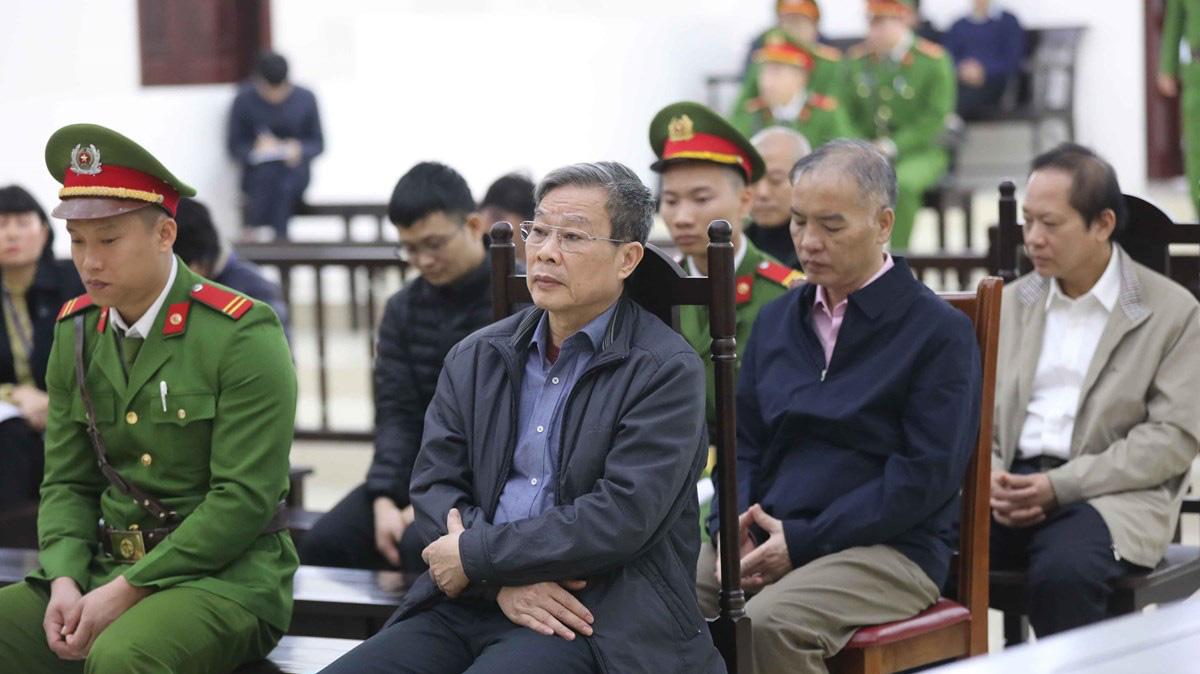 Bị cáo Nguyễn Bắc Son tại phiên toà sáng nay. Ảnh: TTXVN