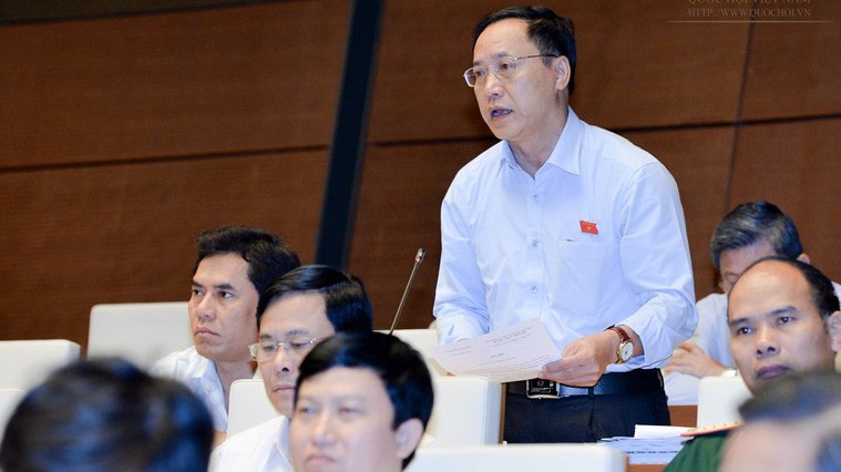 Đại biểu Nguyễn Mai Bộ phát biểu tại Quốc hội.