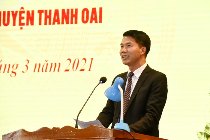 Phó bí thư Thường trực Huyện ủy Thanh Oai Nguyễn Nguyên Hùng.