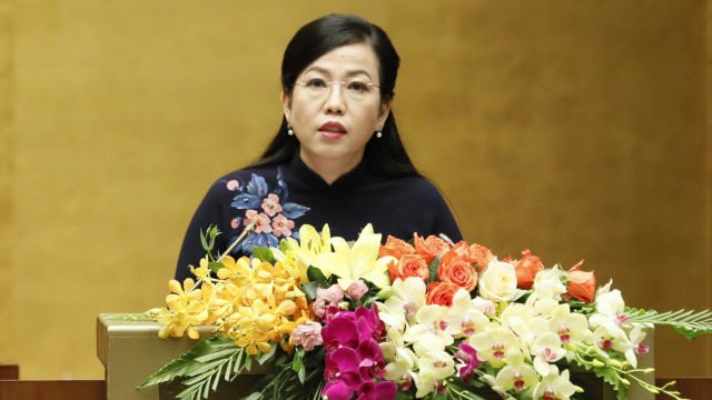 Trưởng ban Dân nguyện Nguyễn Thanh Hải trình bày báo cáo - Ảnh: Quang Phúc. 