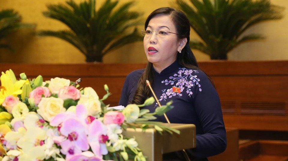 Trưởng ban Dân nguyện Nguyễn Thanh Hải trình bày báo cáo - Ảnh: QP 