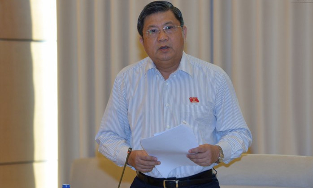 Chủ nhiệm Uỷ ban Đối ngoại Nguyễn Văn Giàu góp ý báo cáo về công tác phòng chống tham nhũng của Chính phủ.