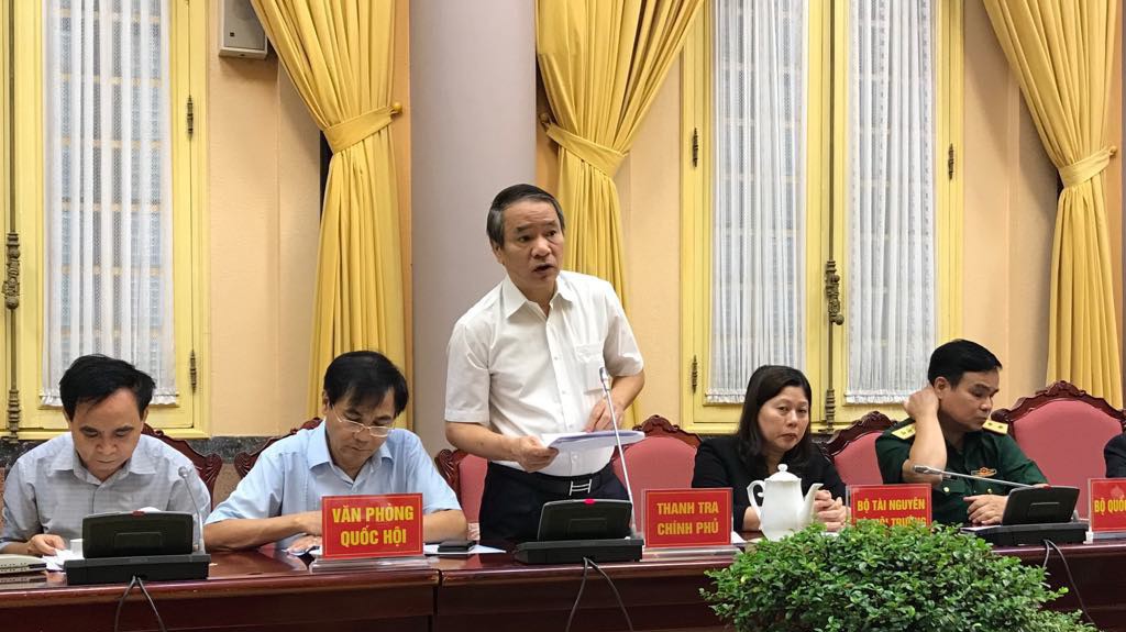 Phó Tổng Thanh tra Chính phủ Nguyễn Văn Thanh tại cuộc họp báo 