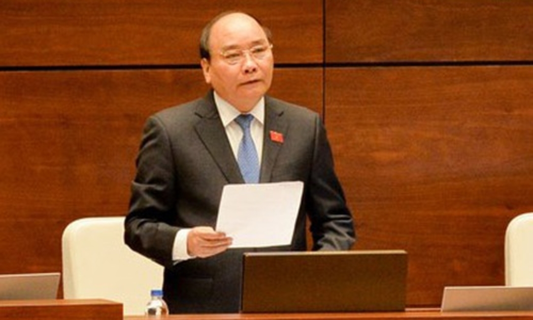 Thủ tướng Nguyễn Xuân Phúc trong một phiên chất vấn của Quốc hội.
