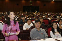 Quốc hội đã thảo luận tại hội trường về hai dự án điện trước khi thông qua trong tuần này.