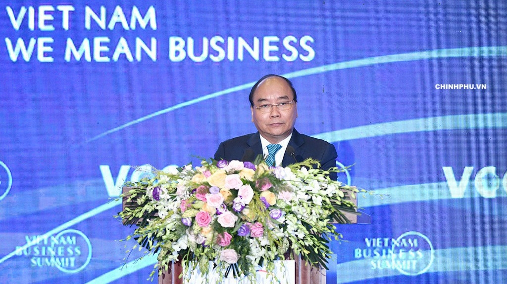 Thủ tướng Nguyễn Xuân Phúc phát biểu tại hội nghị.
