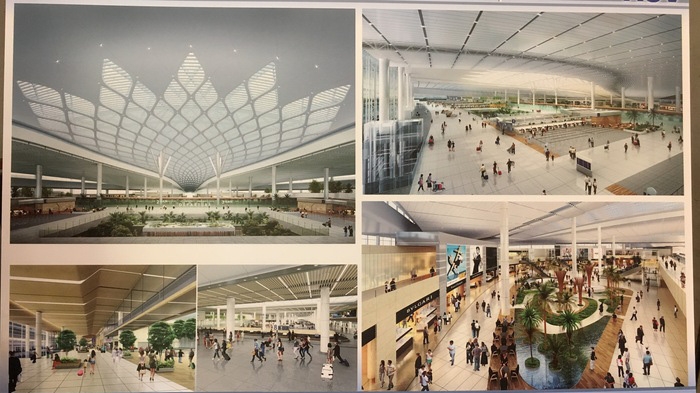 Nhà ga hành khách giai đoạn 1 sân bay Long Thành - Ảnh trưng bày tại hàng lang Quốc hội trong ngày Quốc hội xem xét báo cáo nghiên cứu khả thi giai đoạn 1.