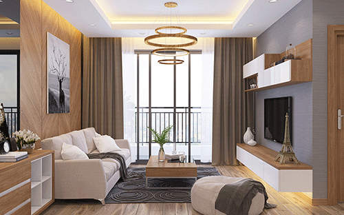 Mỗi căn hộ đều được kiến tạo 2 logia đảm bảo ánh sáng và không khí tự nhiên vào các phòng.