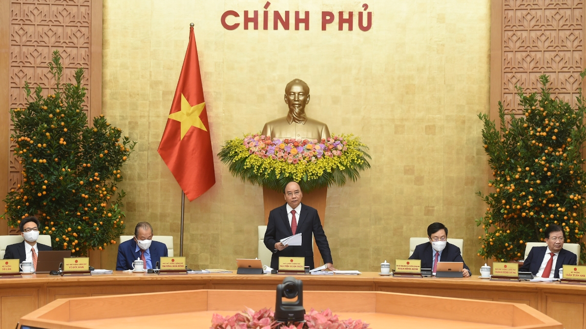 Thủ tướng Nguyễn Xuân Phúc chủ trì phiên họp Chính phủ thường kỳ ngày 2/3 - Ảnh: VGP