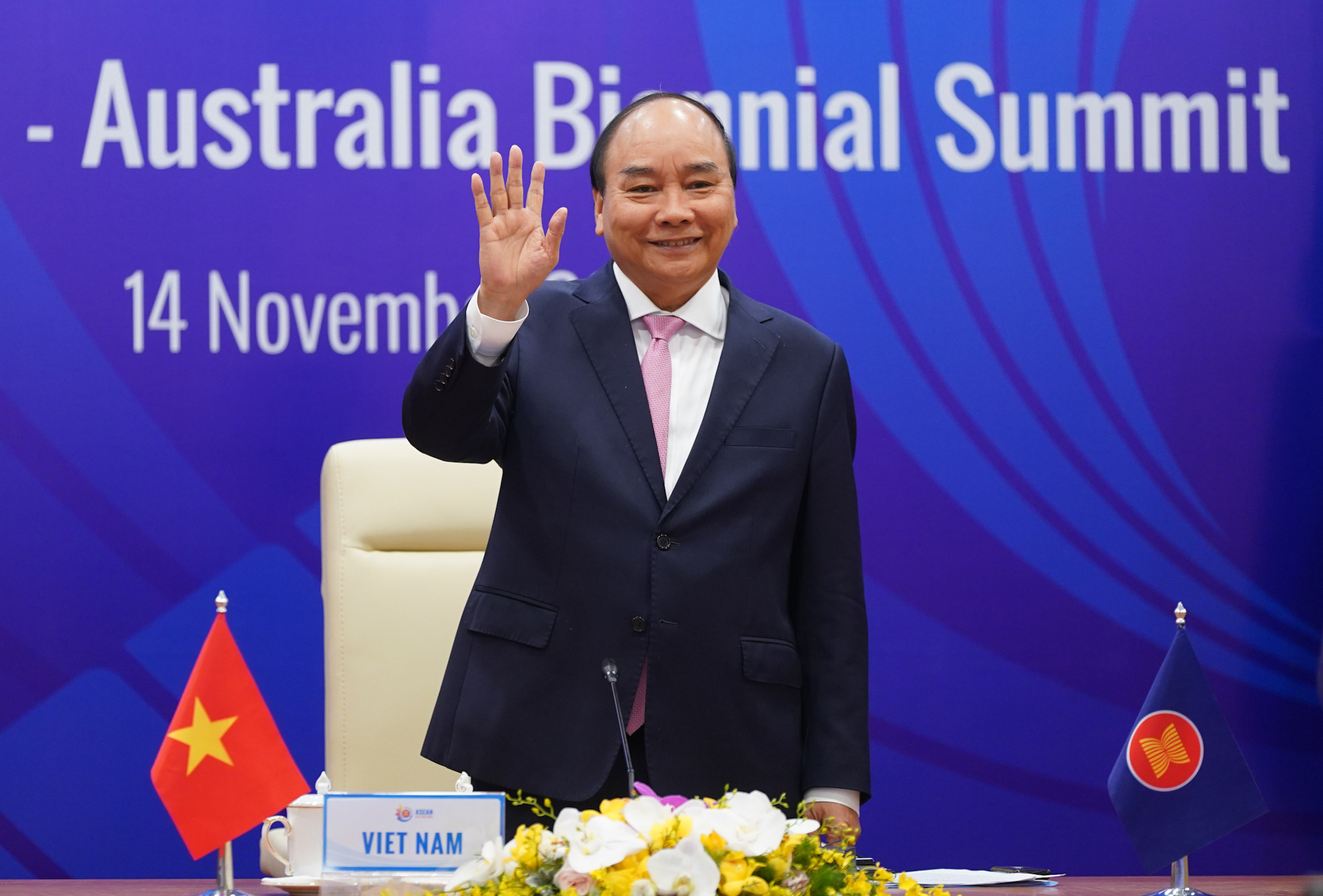Thủ tướng Nguyễn Xuân Phúc đã chủ trì Hội nghị trực tuyến Cấp cao ASEAN-Australia lần thứ 2. - Ảnh: VGP
