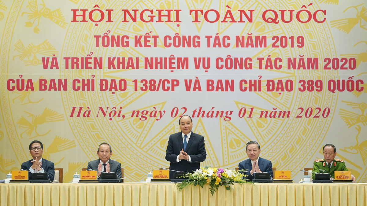 Thủ tướng Nguyễn Xuân Phúc phát biểu tại hội nghị - Ảnh: VGP 