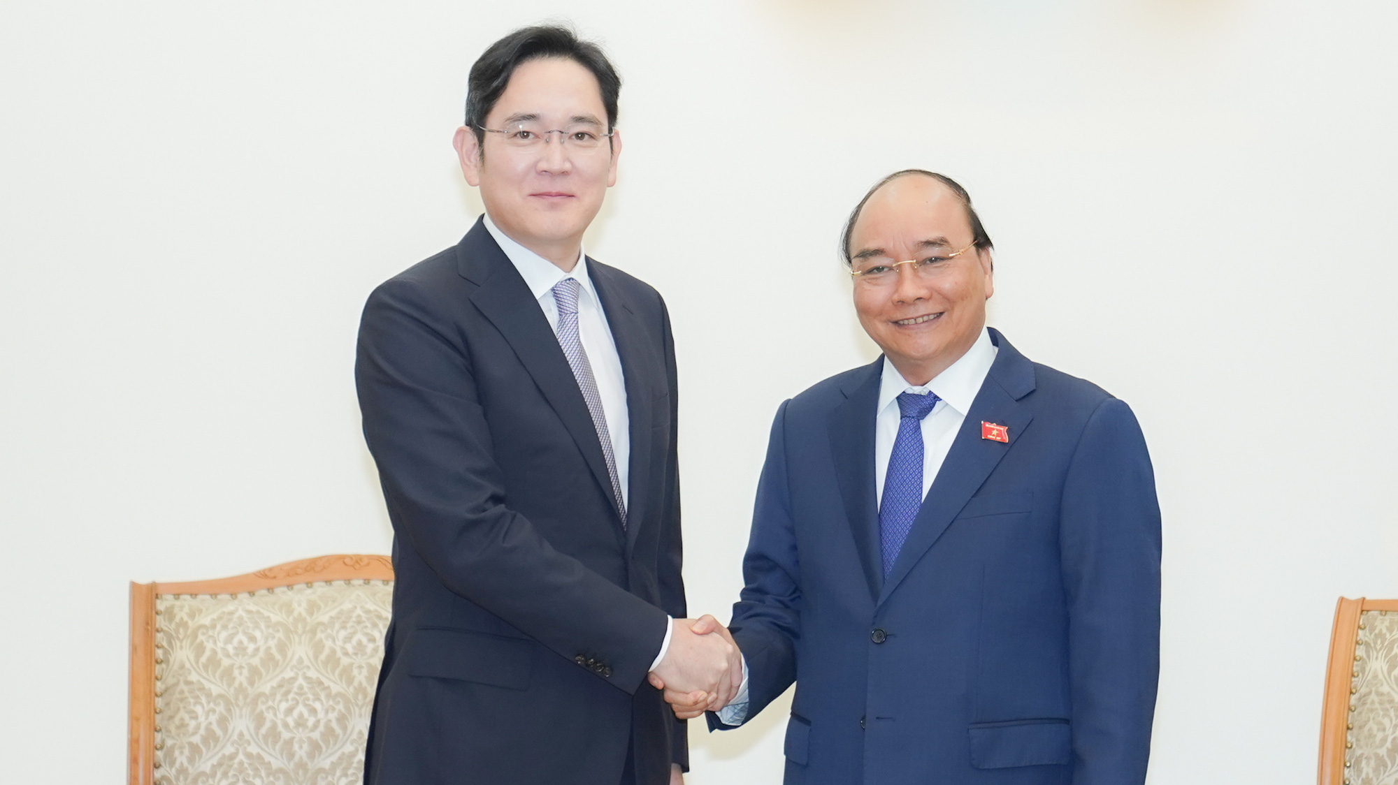 Thủ tướng Nguyễn Xuân Phúc tiếp ông Lee Jae Yong, Phó Chủ tịch Tập đoàn Samsung - Ảnh: VGP.