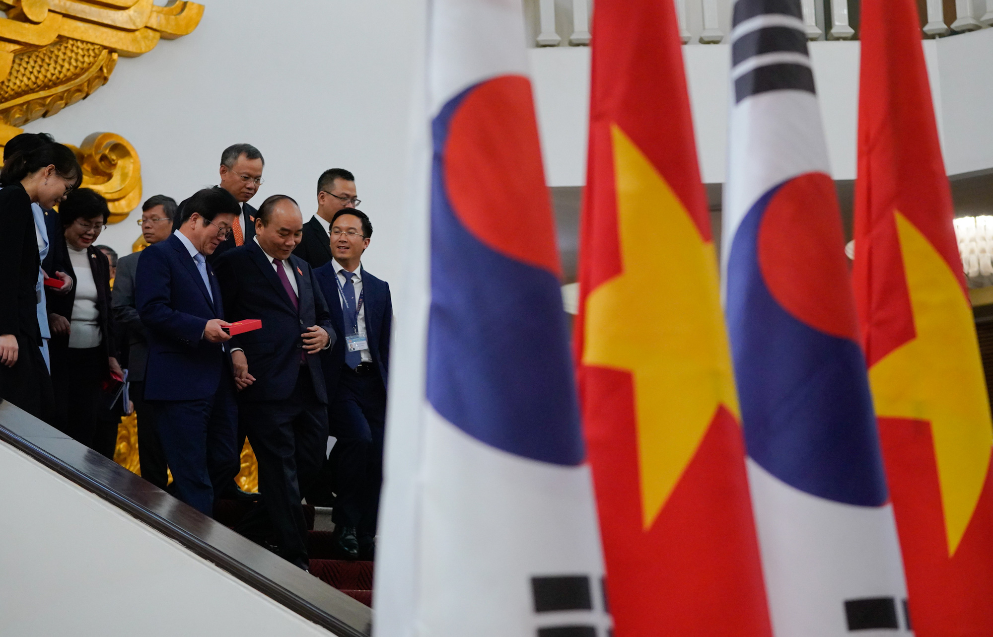 Thủ tướng Nguyễn Xuân Phúc và Chủ tịch Quốc hội Park Byeong-Seug - Ảnh: VGP.