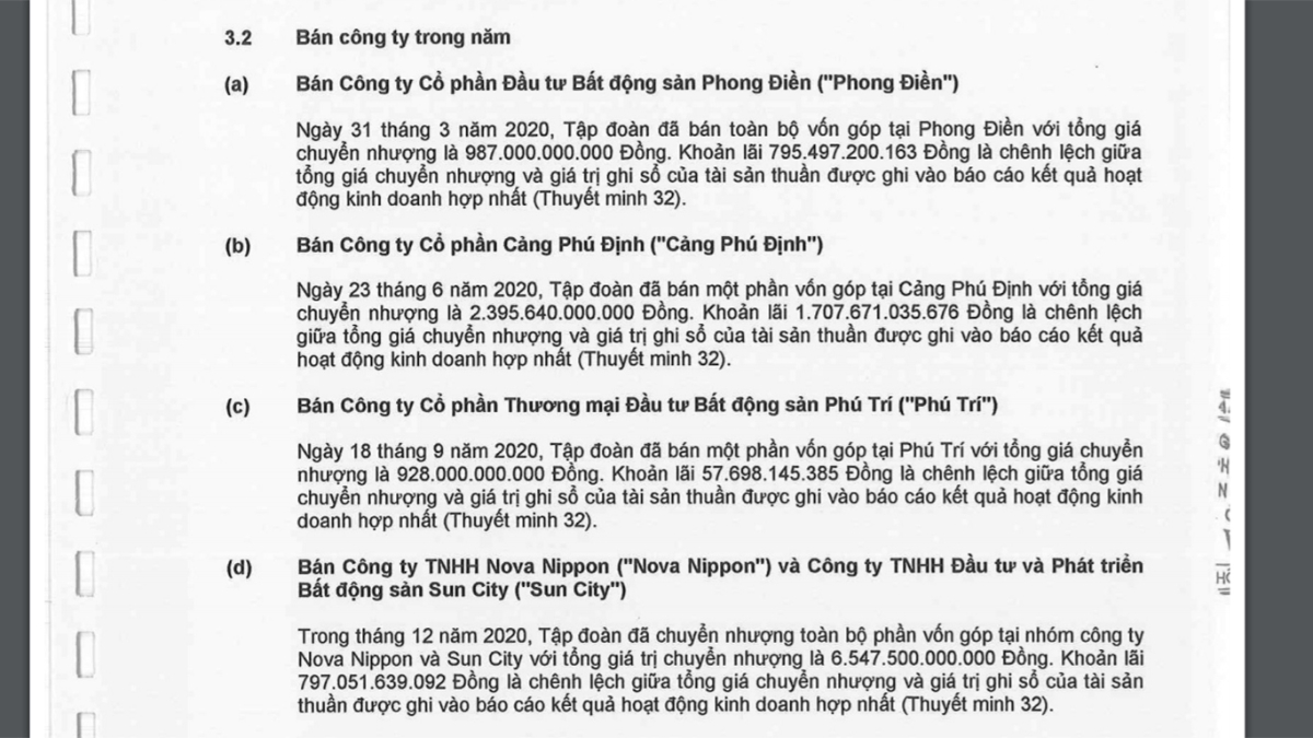 Báo cáo tài chính năm 2020 đã kiểm toán của NVL