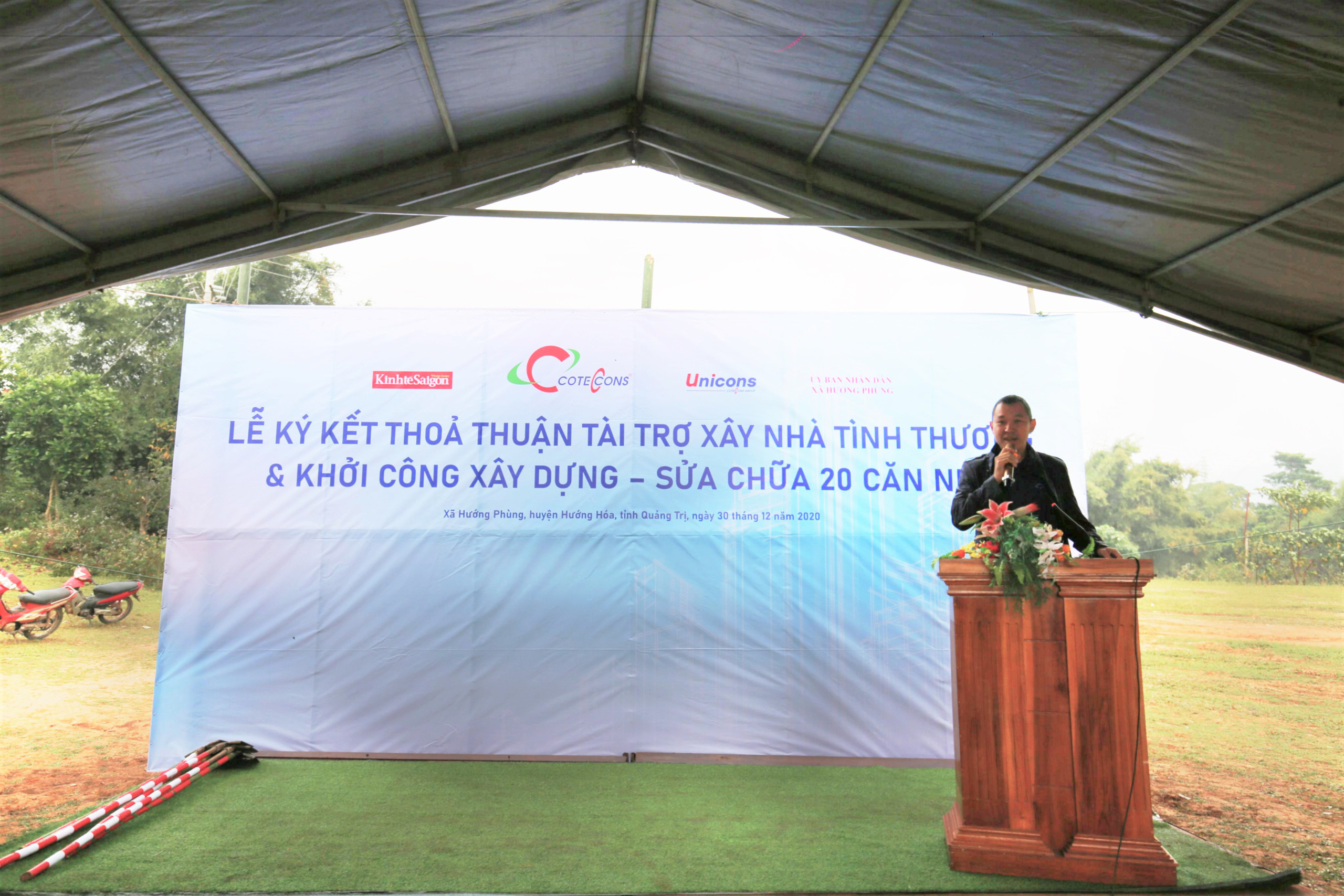 Ông Bolat Duisenov - Chủ tịch Hội đồng Quản trị Coteccons - phát biểu tại buổi lễ ký kết.