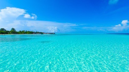 Màu nước xanh ngọc lam hiếm có của bãi Ông Lang