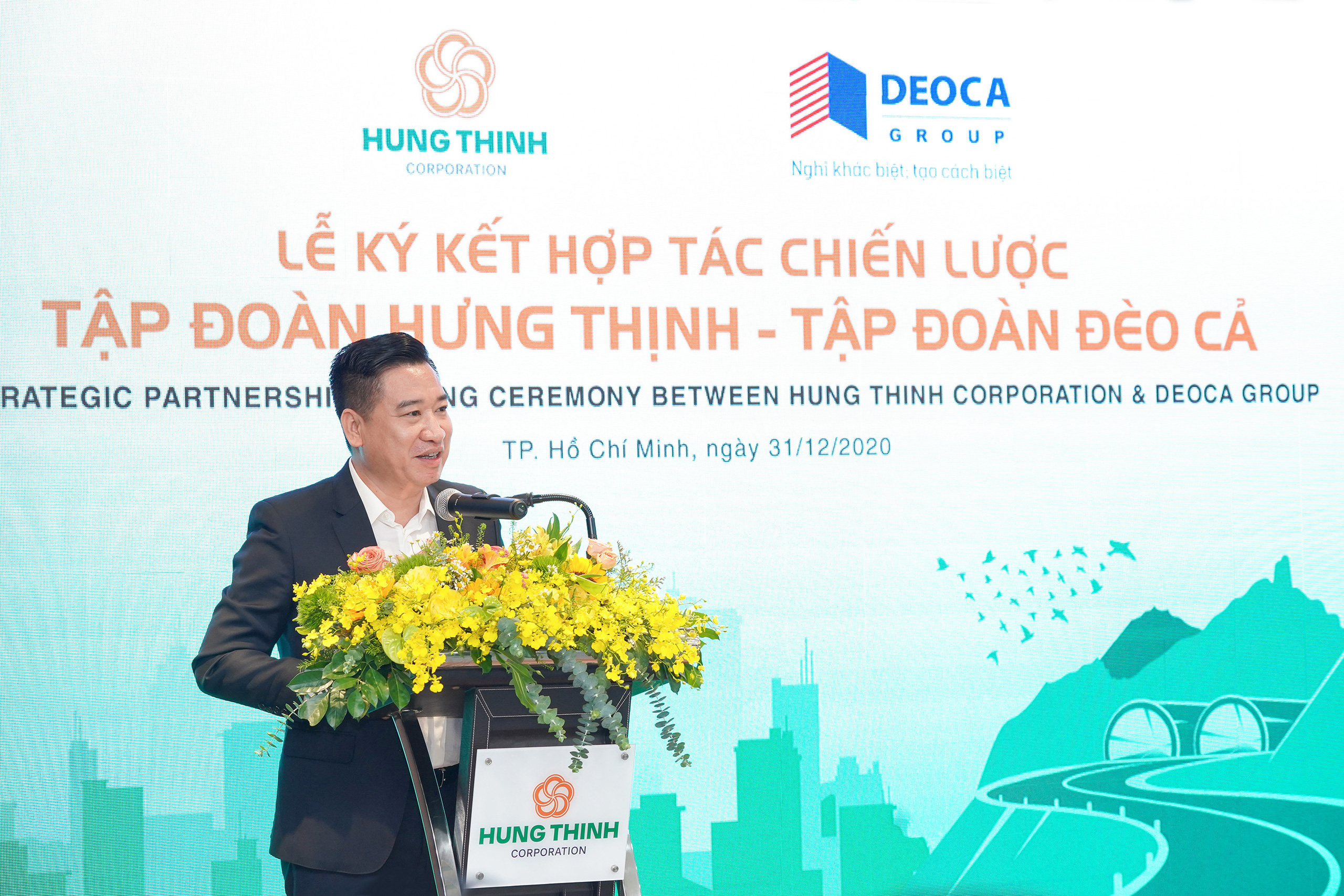 Ông Nguyễn Đình Trung phát biểu tại buổi lễ.