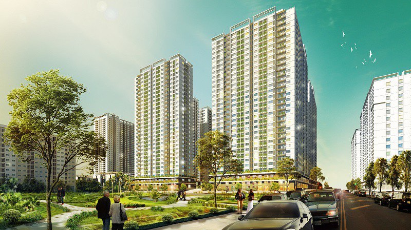 Hai tòa NO2 - NO3 thuộc dự án EcoHome 3 là công trình nhà ở xã hội đầu tiên tại Việt Nam đạt được chứng chỉ xanh quốc tế EDGE do Tổ chức Tài chính Quốc tế IFC/Ngân hàng Thế giới cấp.