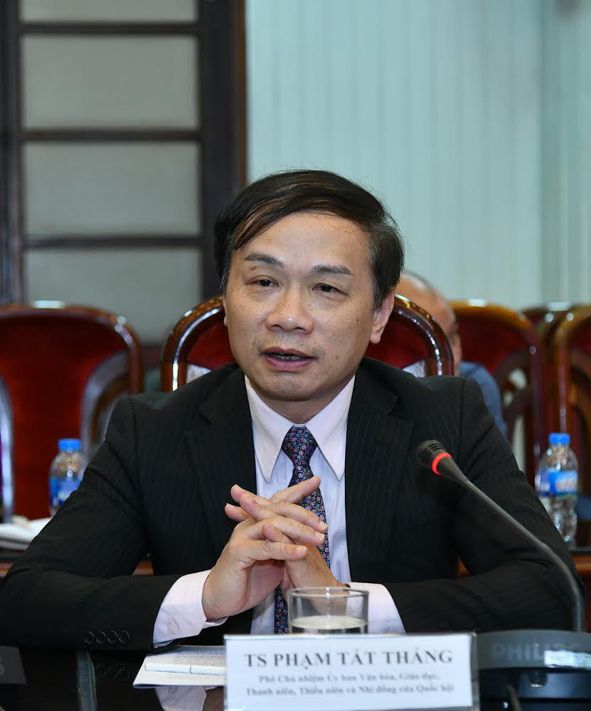 Ông Phạm Tất Thắng, Phó chủ nhiệm Ủy ban Văn hóa, Giáo dục, Thanh niên, Thiếu niên và Nhi đồng của Quốc hội