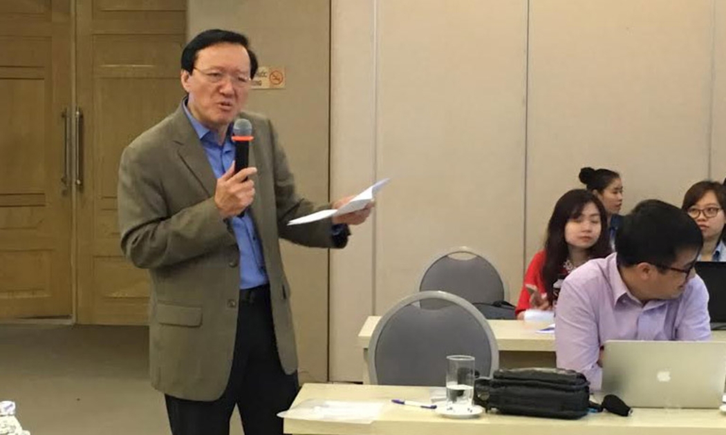 Ông Phan Đăng Tuất, Phó chủ tịch Hiệp hội công nghiệp hỗ trợ Việt Nam góp ý dự thảo Luật Hỗ trợ doanh nghiệp nhỏ và vừa.