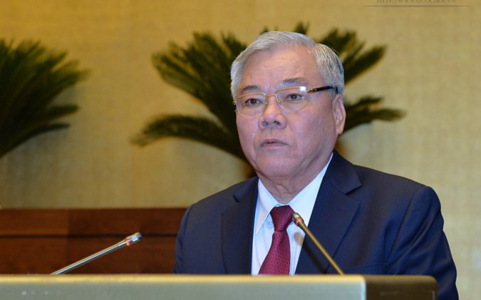 <span style="font-family: 'Times New Roman'; font-size: 15px;">Tổng Thanh tra Chính phủ Phan Văn Sáu trình Quốc hội dự án Luật Tố cáo (sửa đổi).</span>