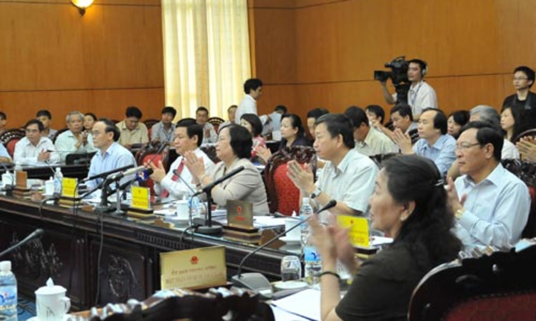 Một phiên chất vấn do Ủy ban Thường vụ Quốc hội tổ chức - Ảnh: CTV<br>