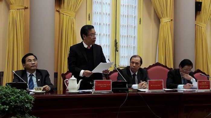 Phó thống đốc Nguyễn Kim Anh giới thiệu những điểm mới của Luật Các tổ chức tín dụng.