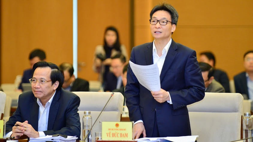 Phó thủ tướng Vũ Đức Đam phát biểu tại buổi làm việc - Ảnh: HN