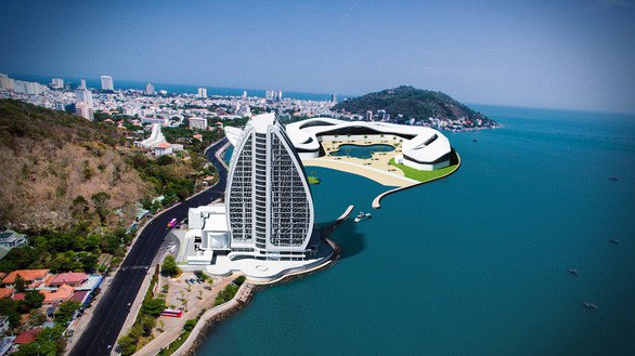 Phối cảnh Dự án Cụm Dịch vụ ga Cáp treo và Thủy cung Hòn Ngưu.