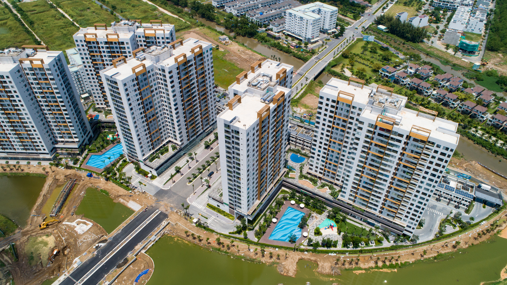 Phối cảnh dự án chung cư Flora Mizuki (giai đoạn 1) - khu đô thị Mizuki Park (26ha, Bình Chánh) của Nam Long.