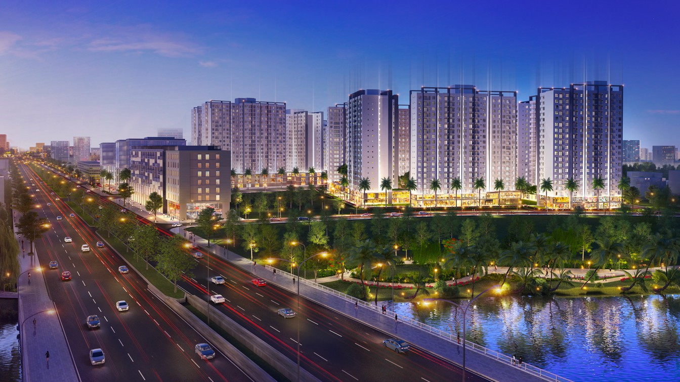 Phối cảnh dự kiến khu đô thị Akari City.
