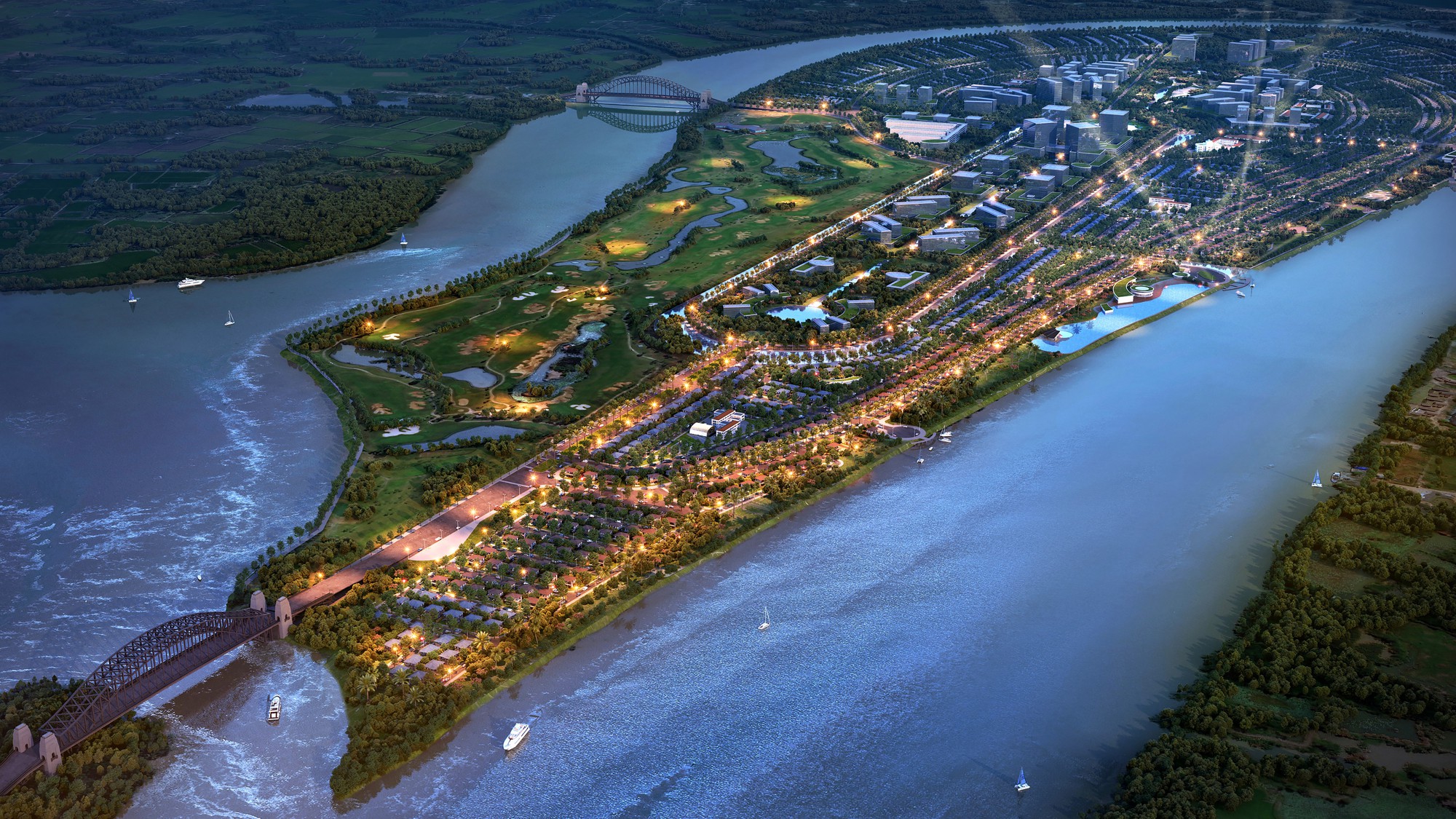 Phối cảnh tổng thể khu đô thị Nam Long - Đại Phước.