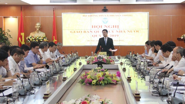 Bộ trưởng Nguyễn Mạnh Hùng phát biểu chỉ đạo Hội nghị