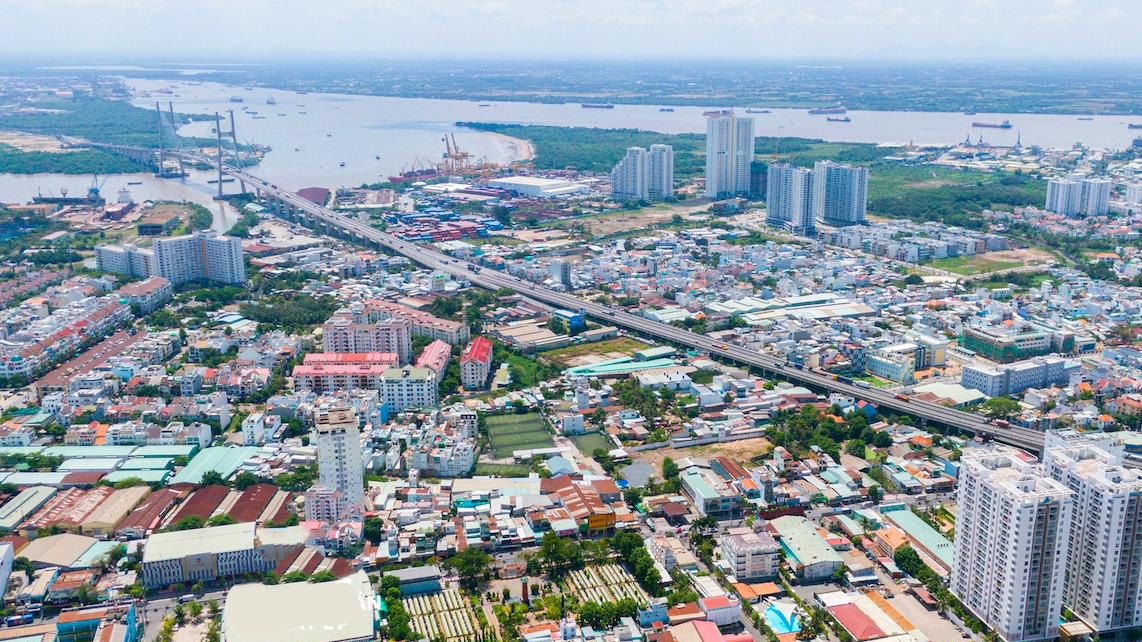 Đường Đào Trí là một trong những cung đường sở hữu không gian sông rộng và đẹp bậc nhất Sài Gòn.