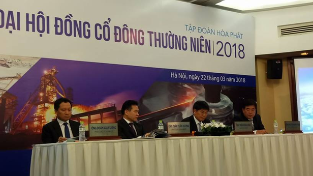 Đại hội cổ đông của Tập đoàn Hoà Phát (HPG) năm 2018. 