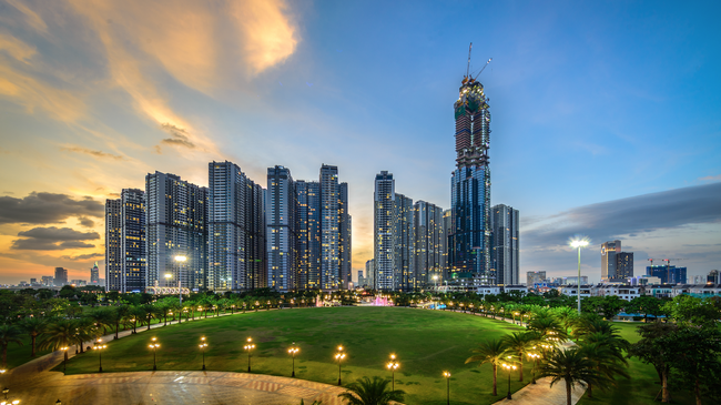 Một góc dự án Vinhomes Central Park tại Tp.HCM.