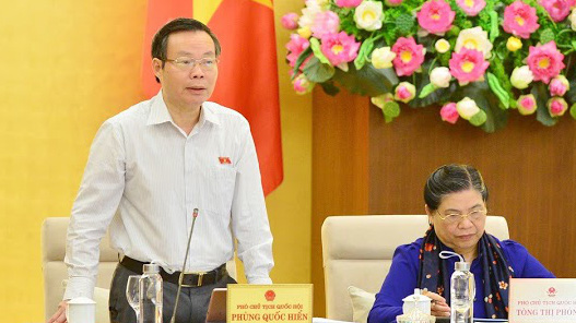 Phó chủ tịch Quốc hội cho rằng việc trình bổ sung dự toán kế hoạch đầu tư trung hạn vốn ngân sách trung ương giai đoạn 2016-2020 cho Ngân hàng Phát triển Việt nam là chưa đúng thẩm quyền, bởi đây là nội dung thuộc thẩm quyền của Quốc hội - Ảnh: Quang Phúc 