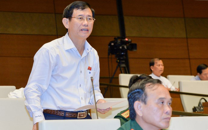 Đại biểu Nguyễn Ngọc Phương (Quảng Bình) tại nghị trường.