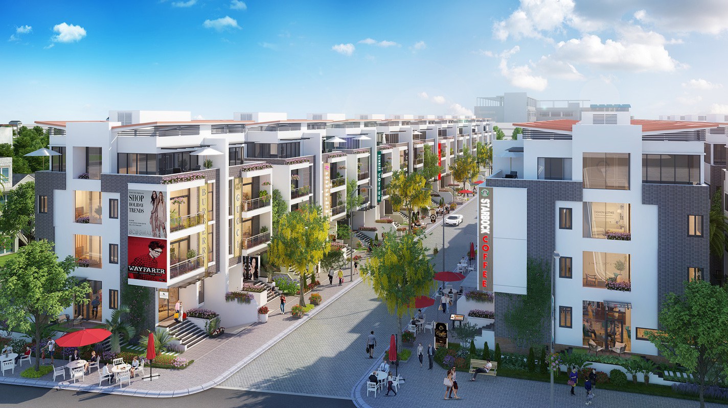 Phối cảnh dự án biệt thự kiểu như Shop villa Imperia Garden.