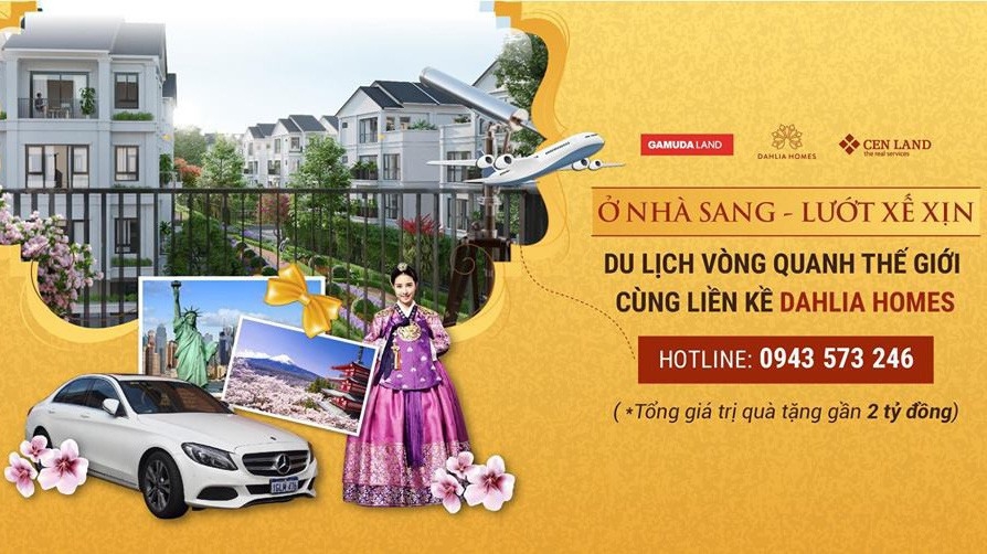 50 khách hàng đầu tiên đặt mua liền kề Dahlia Homes tại Khu đô thị Gamuda Gardens sẽ có cơ hội trở thành chủ nhân của các giải thưởng.