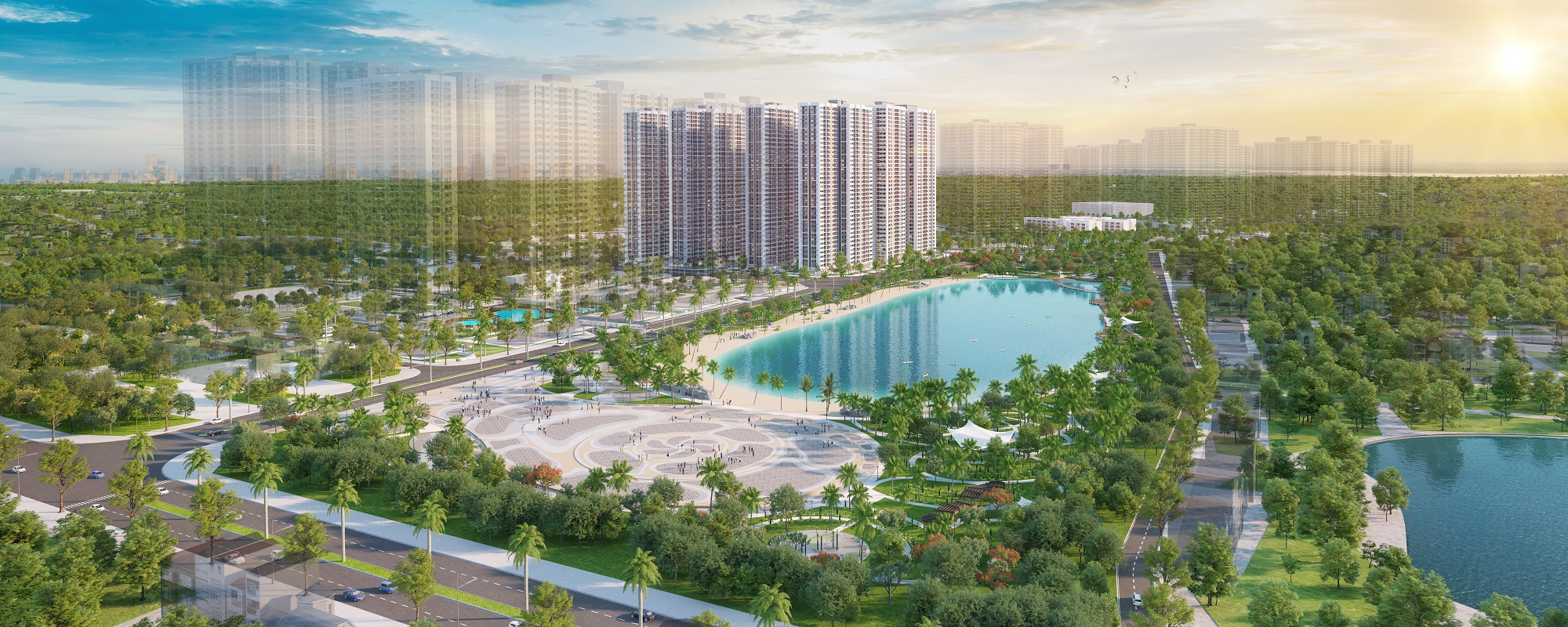 Sở hữu vị trí gần công viên trung tâm Imperia Smart City trở thành hàng 