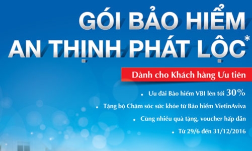 VietinBank triển khai gói bảo hiểm ưu đãi An Thịnh Phát Lộc 