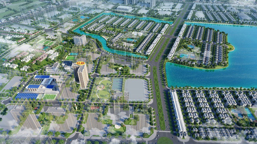 Tòa S1.09 sở hữu vị trí đắc địa ngay giữa trái tim thành phố Biển hồ.